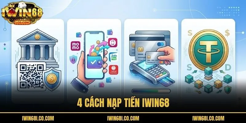4 cách nạp tiền iwin68