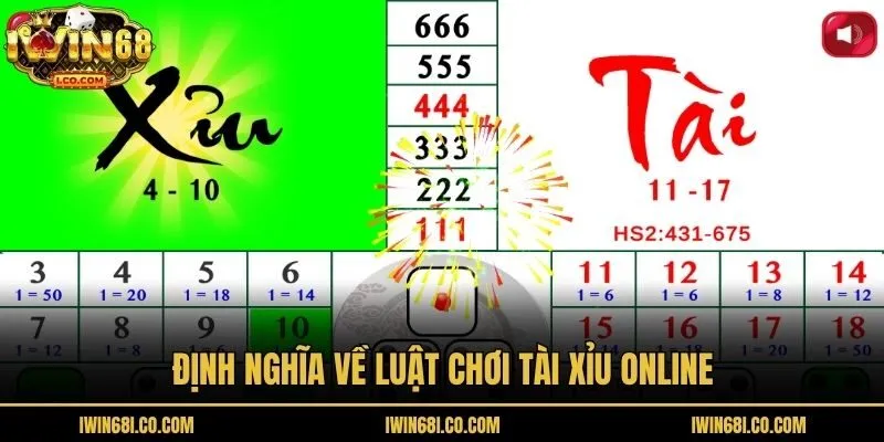 Định nghĩa về luật chơi tài xỉu online