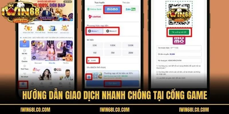 Hướng dẫn giao dịch nhanh chóng tại cổng game
