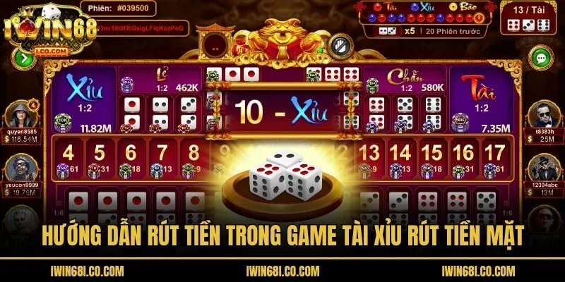 Hướng dẫn rút tiền trong game tài xỉu rút tiền mặt