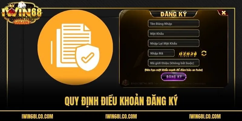Quy định điều khoản đăng ký